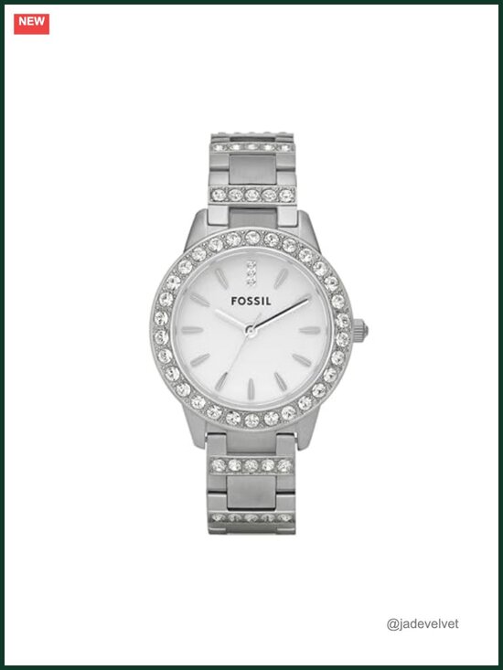 Fossil Stainless Steel Quartz Crystal Women\'s Wrist Watch 34mm